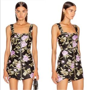 ALICE MCCALL Wild Flowers Mini Dress in Black Floral Size 2